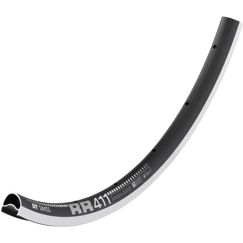 DT Swiss RR 411 Rim - 700 Rim Black 28H Asymmetric