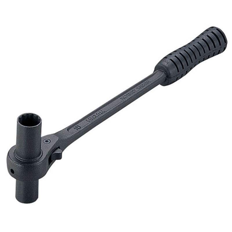 Hozan Ratcheting Crank Bolt Wrench: 14.0mm and 15.0mm