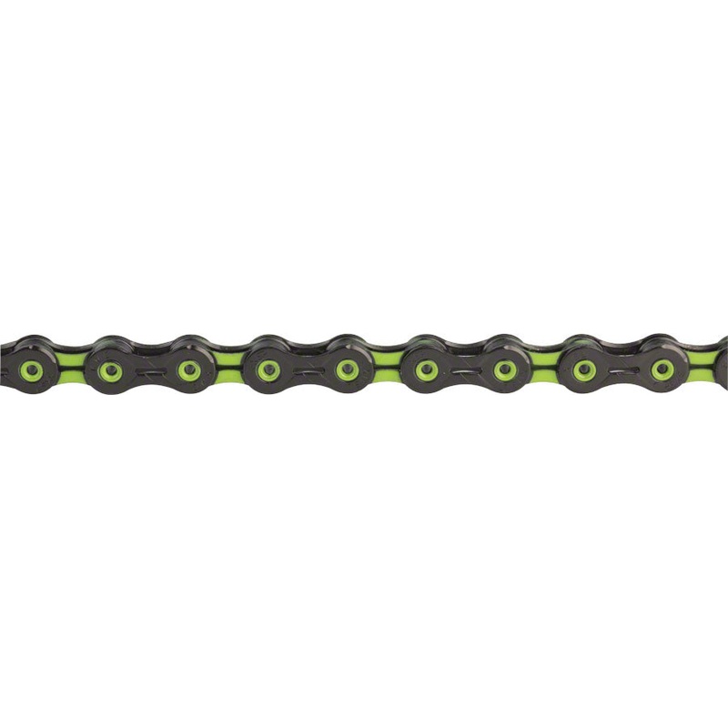 KMC DLC 11 Chain - 11-Speed 118 Links Black/Green