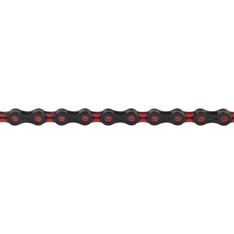 KMC DLC 11 Chain - 11-Speed 118 Links Black/Red