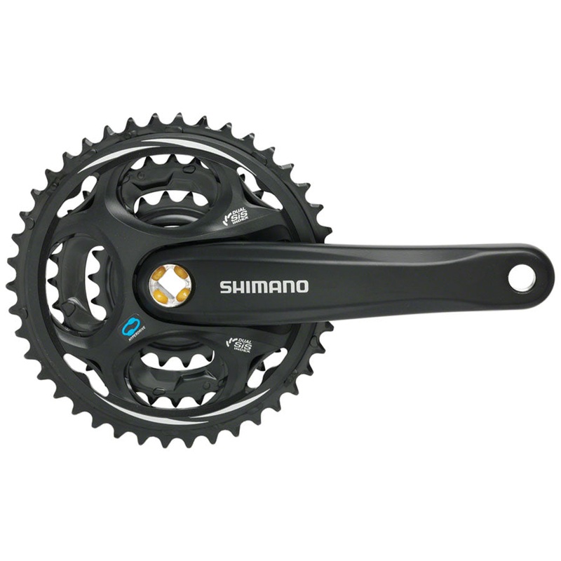 Shimano Altus FC-M311 Crankset - 170mm 7/8-Speed 48/38/28t Riveted Square Taper JIS Spindle Interface BLK