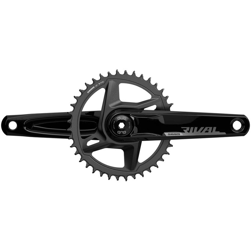 SRAM Rival 1 AXS Wide Crankset - 165mm 12-Speed 40t 8-Bolt Direct Mount DUB Spindle Interface BLK D1