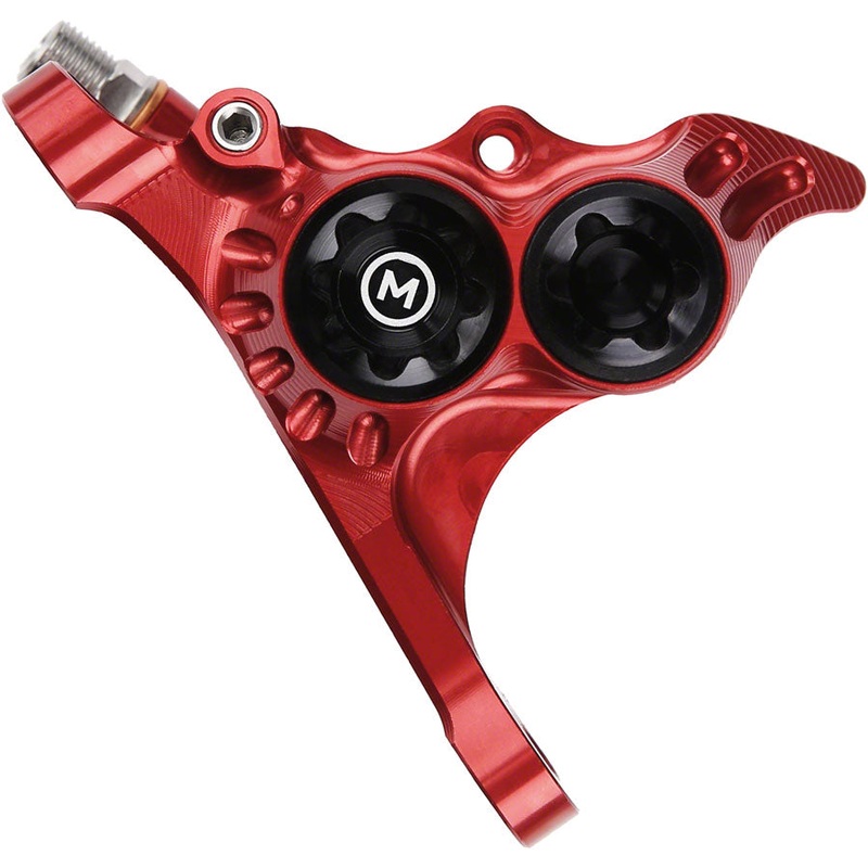 Hope RX4+ Disc Brake Caliper - Front Flat Mount Direct +20mm Mineral Oil Type Red