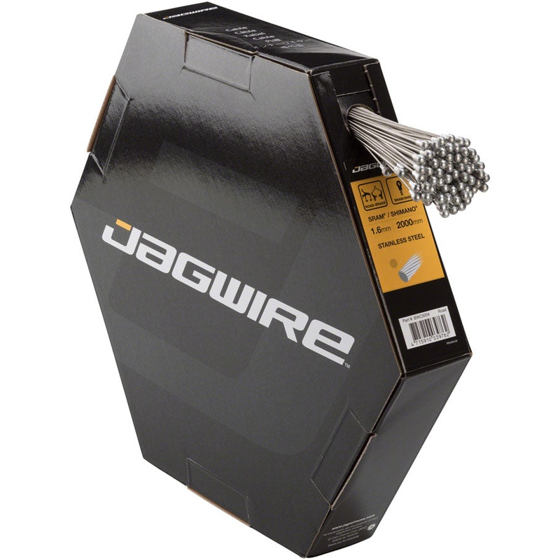 Jagwire Brake Cable Basics 1.6x2000mm Stainless SRAM/Shimano Road Box of 100