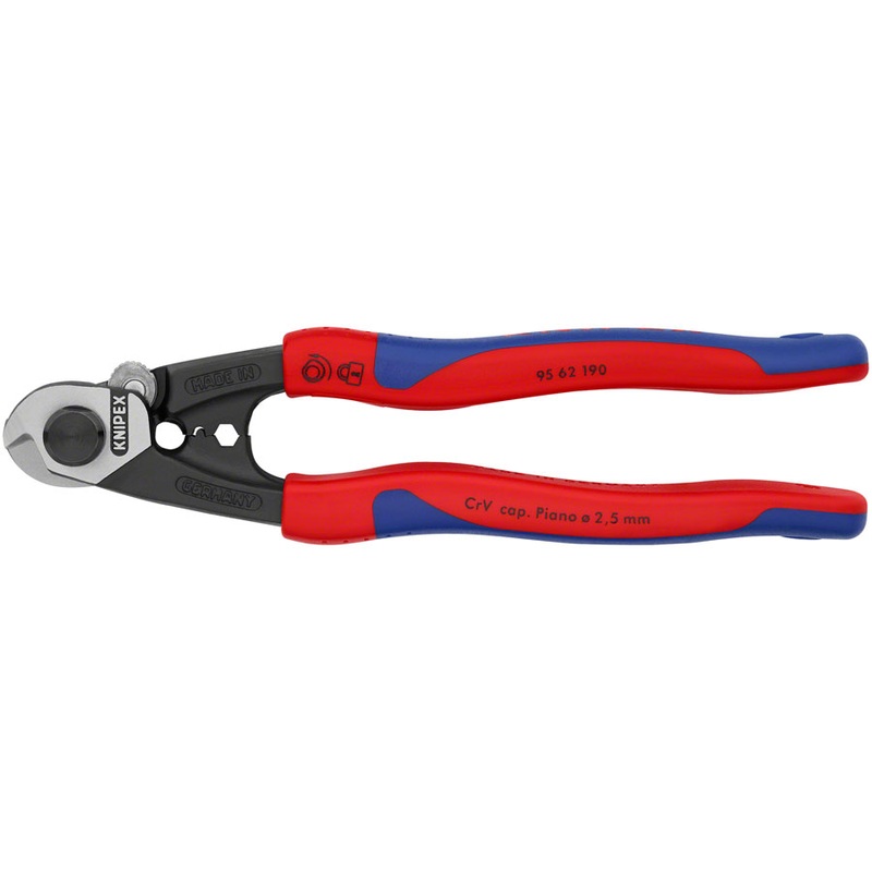 Knipex Wire Rope Shears - Burnished Forged Steel 7 1/2"