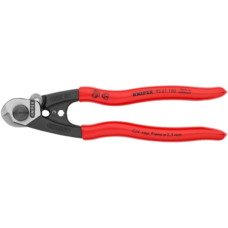 Knipex Wire Rope Shears - Polished Forged Steel 7 1/2"
