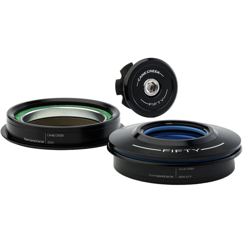 Cane Creek 50 Headset - ZS56/28.6/H8 Upper | ZS56/40 Lower Tapered Black