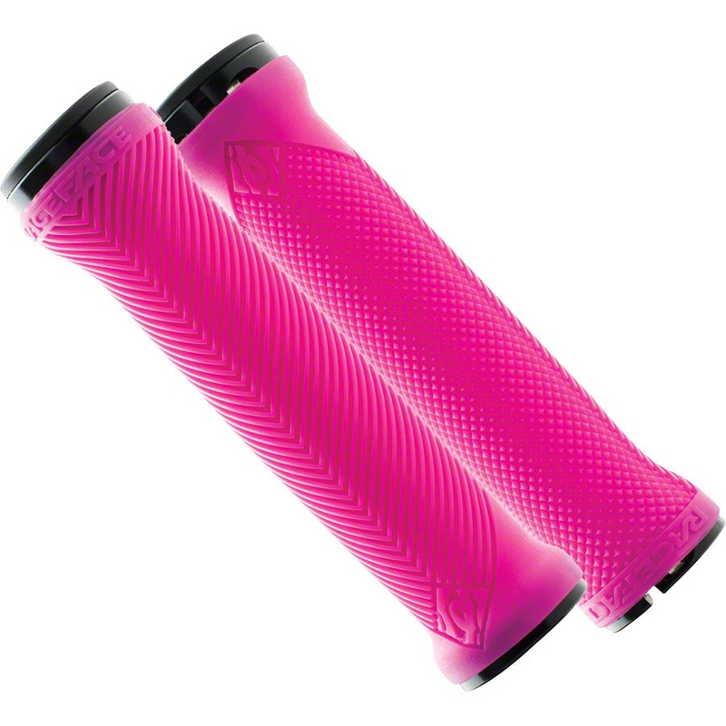 RaceFace Lovehandle Grips - Neon Pink Lock-On