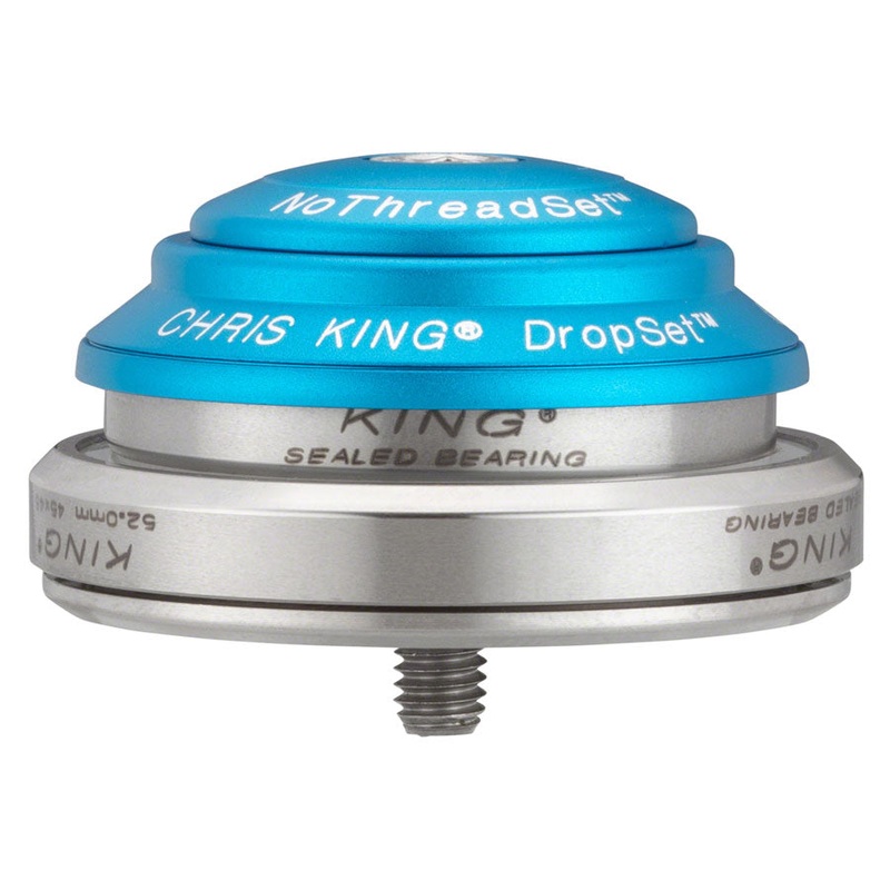 Chris King DropSet 2 Headset - 1-1/8 - 1.5" 42/52mm 45 Deg Matte Turquoise