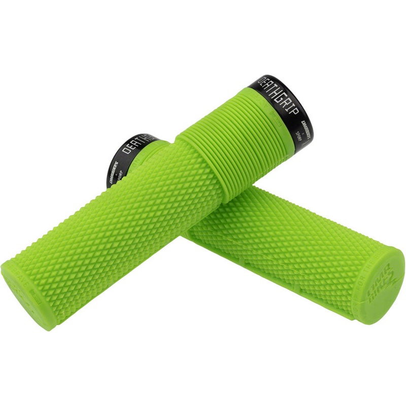 DMR DeathGrip Flangeless Grips - Thin Lock-On Sick Green