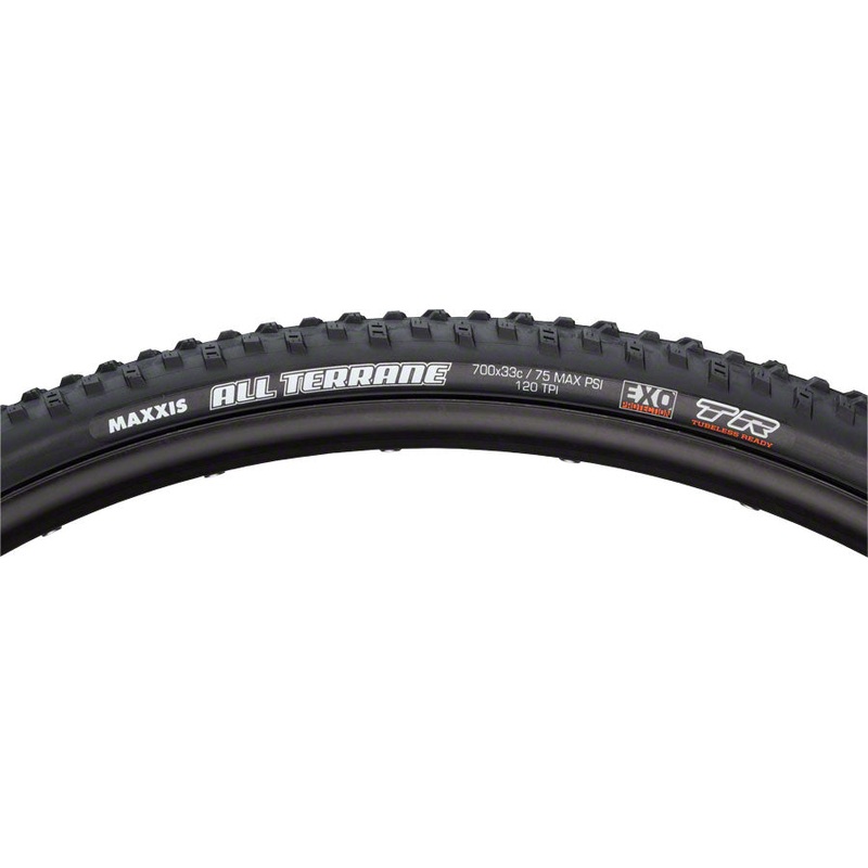 Maxxis All Terrane Tire - 700 x 33 Tubeless Folding Black Dual EXO 120tpi