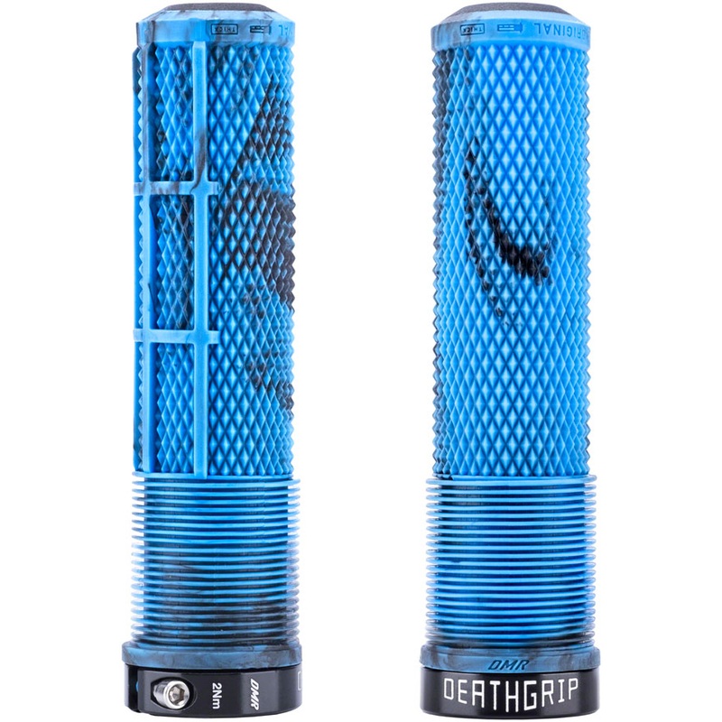 DMR DeathGrip 2 Flangeless Grips - Thick Lock-On Blue Mable