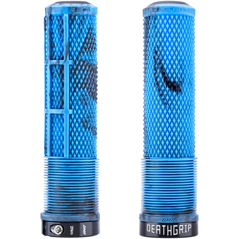 DMR DeathGrip 2 Flangeless Grips - Thin Lock-On Blue Mable