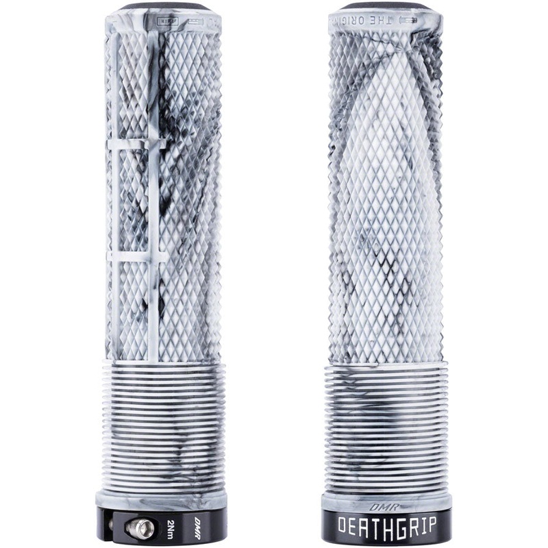 DMR DeathGrip 2 Flangeless Grips - Thin Lock-On Snow Camo