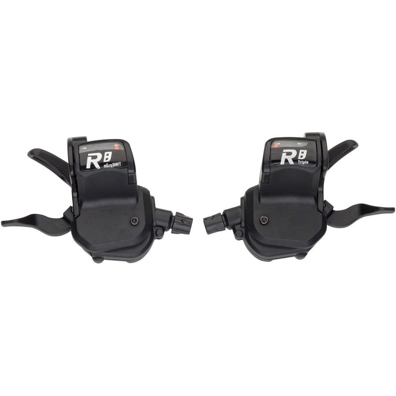microSHIFT R8 Trigger Shifter Set 8-Speed Road Triple Optical Indicator Shimano Compatible