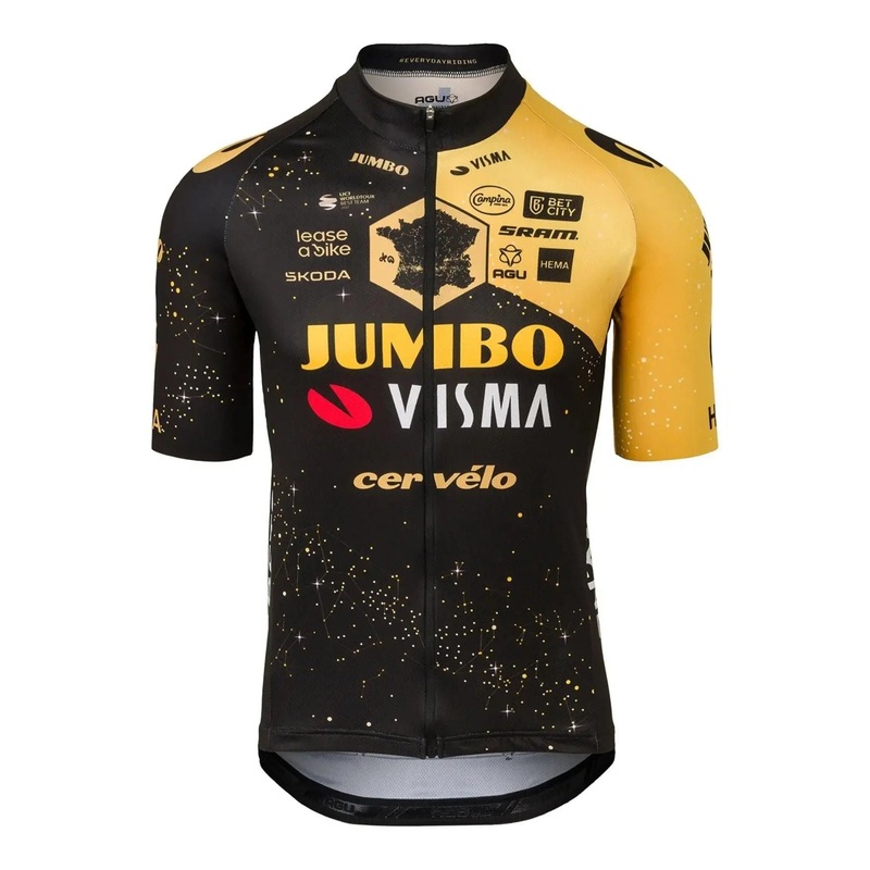 CERVELO | JUMBO VISMA SHORT SLEEVE CYCLING JERSEY - TOUR DE FRANCE 2023 SPECIAL EDITION L