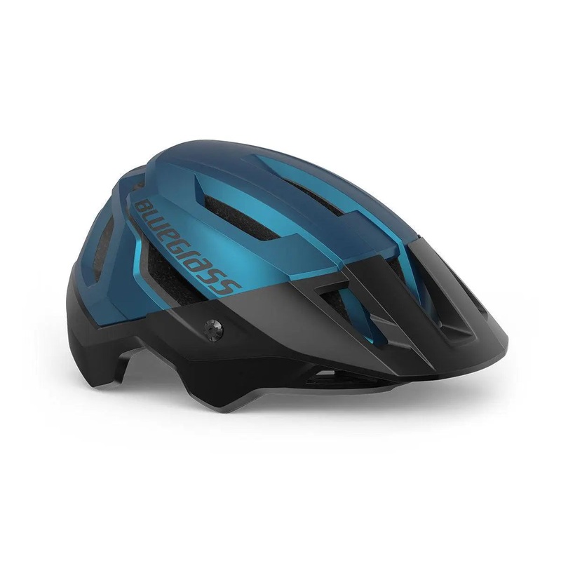 Bluegrass Rouge MTB Cycling Helmet (Blue Metallic,Off-White/Matt) S Petrol Blue/MATT