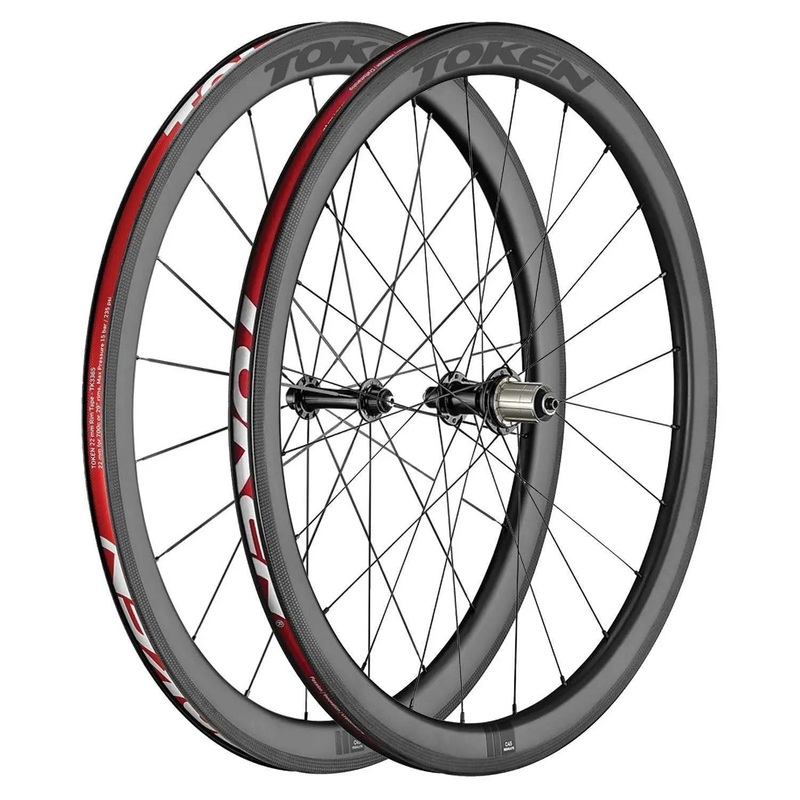 TOKEN WHEEL RESOLUTE C45R FULL CARBON CLINCHER RIM BRAKE 11 SPEEDD SRAM/SHIMANO