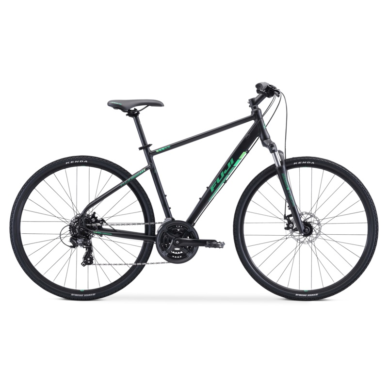 FUJI BICYCLE TRAVERSE 1.7 23" SATIN BLACK /GREEN (2021) 15