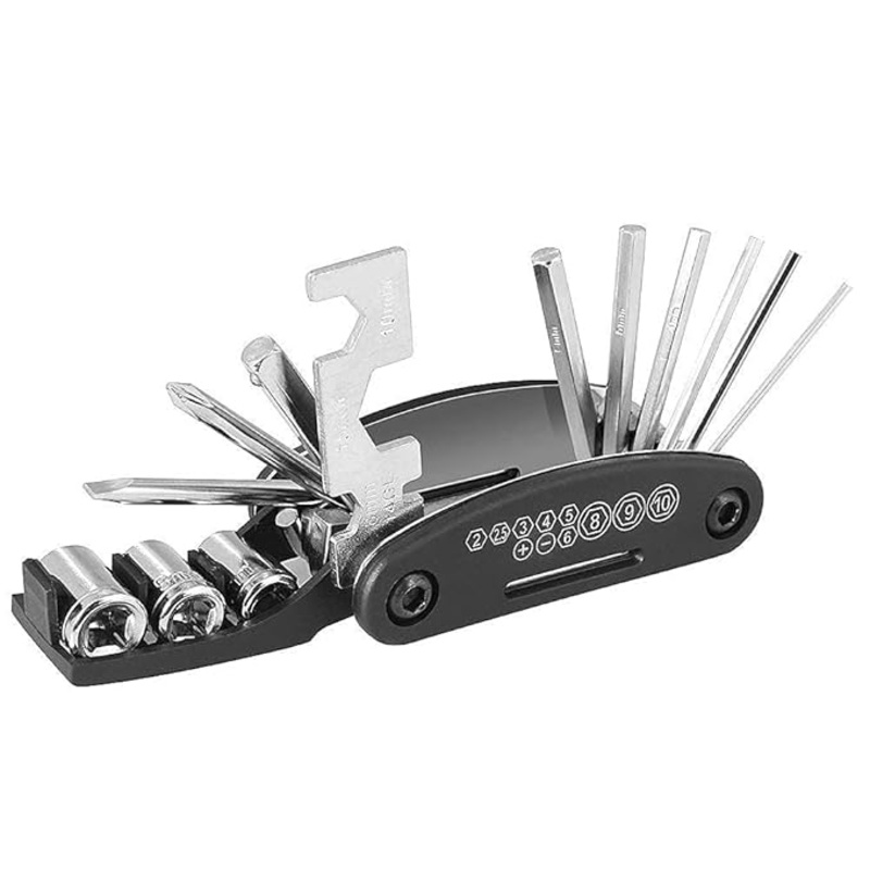 Multi Tool-Kit | 16 in 1 - Screwdrivers, 2-10mm Hex keys, Spoke Wrench (Stainless Steel)