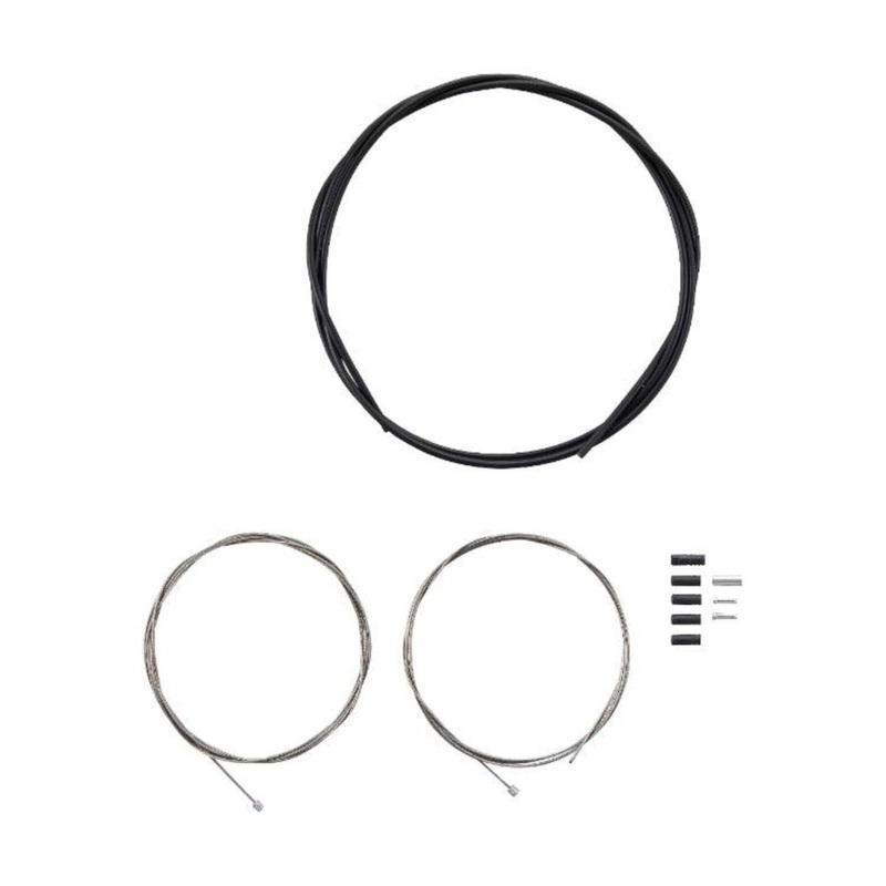 Shimano Road SUS Shift Cable Set 1700mm SP41 Outer Cable, 2100mmx2 Inner Cable Black