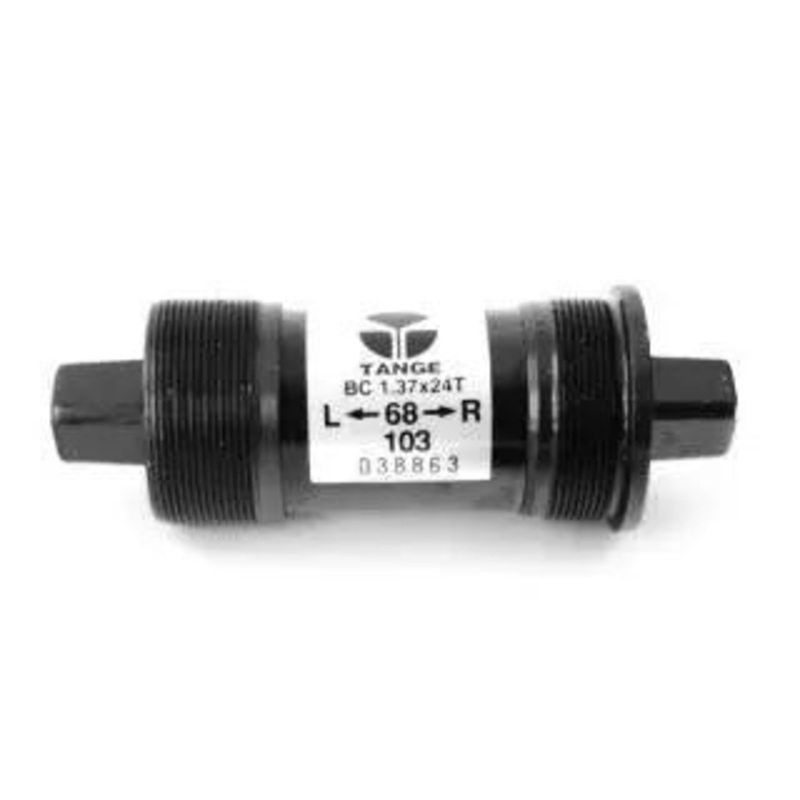 Tangeseiki Square Tapered Bottom Bracket Ln-3912 Steel Axle, Steel Body Black Edp And Cups, Steel Bearings 68mm 103mm