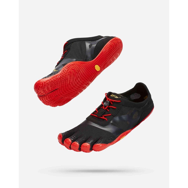 VIBRAM KSO Evo Barefoot 5 Fingers Men's Training Footwear Black/Red UK7.5-8/US8.5-9/EU41