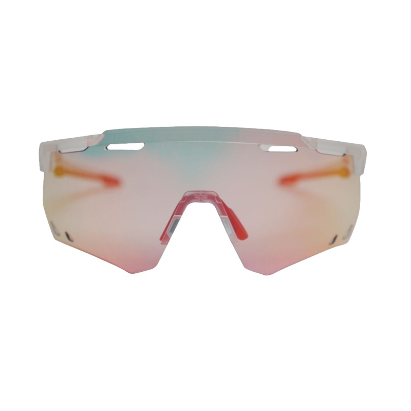 Sunglasses | Photochromic Glasses with UV400 protection, Myopia Compatible (Clear Frame/Red Lenses)