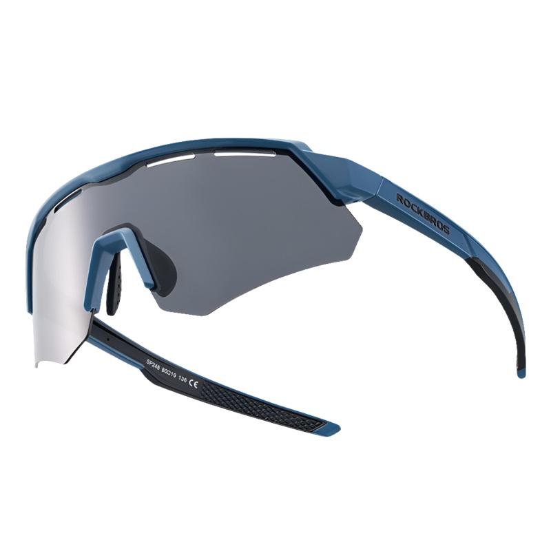 Sunglasses | Polarized Glasses with 4 Interchangeable Lenses & UV400 Protection (Navy)