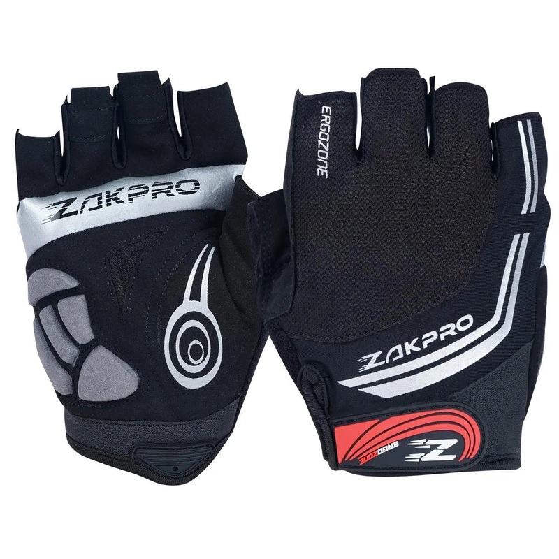 ZAKPRO Cycling Gloves - Hybrid Series (Black) S
