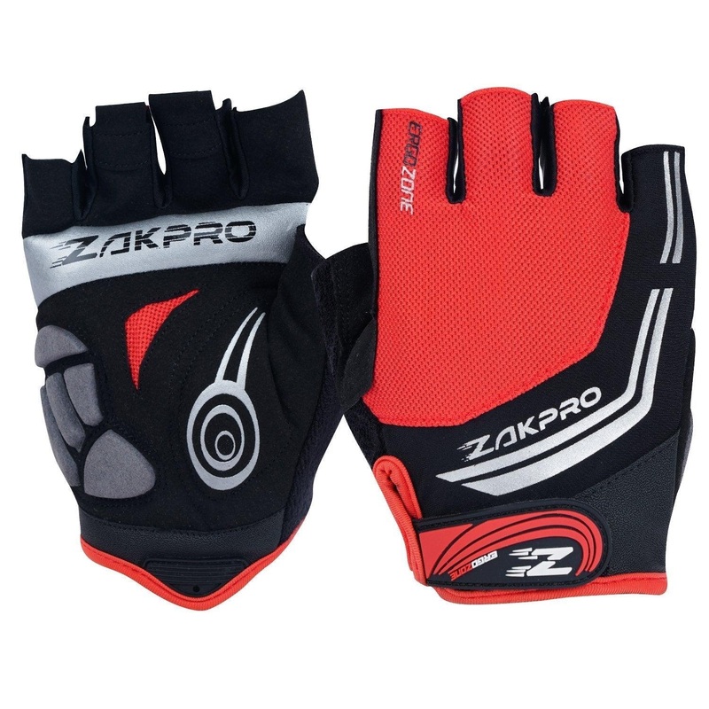 ZAKPRO Cycling Gloves - Hybrid Series (Red) S