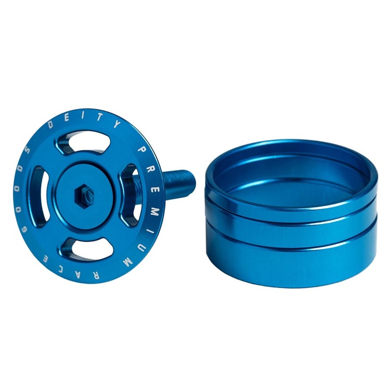 Deity Crosshair Top Cap and Spacer kit Black