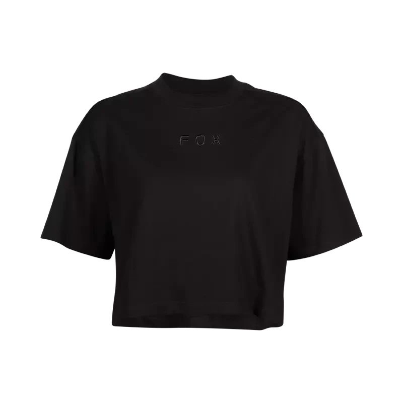 Fox Womens Wordmark OS Crop Tee Black XS