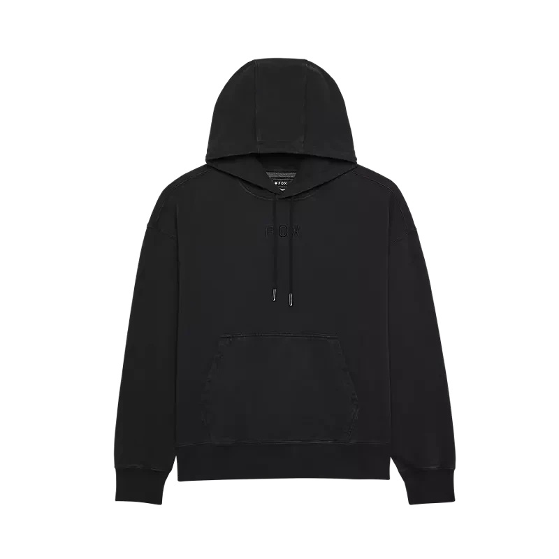 Fox Wordmark Oversized Fleece Pullover Black S