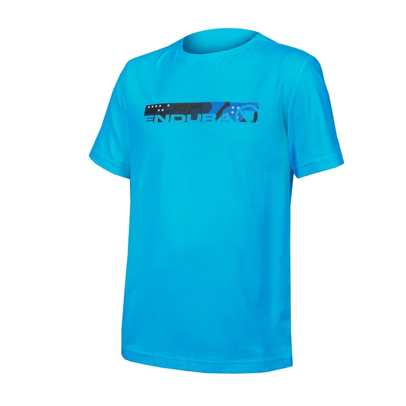 Endura Kid's One Clan Organic Tee Camo ElectricBlue 11-12yrs