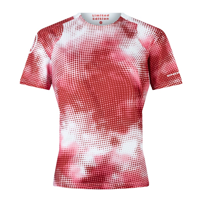 Endura Women's Pixel Cloud Tee Ltd Pomegranate XS