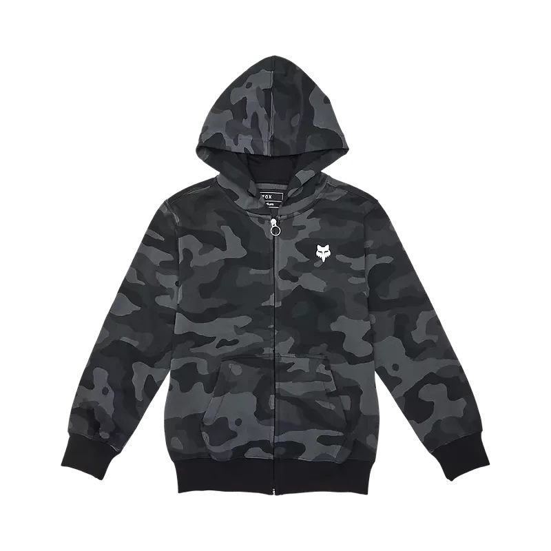 Fox Youth Fox Head Camo Fleece Zip Black Camo YS