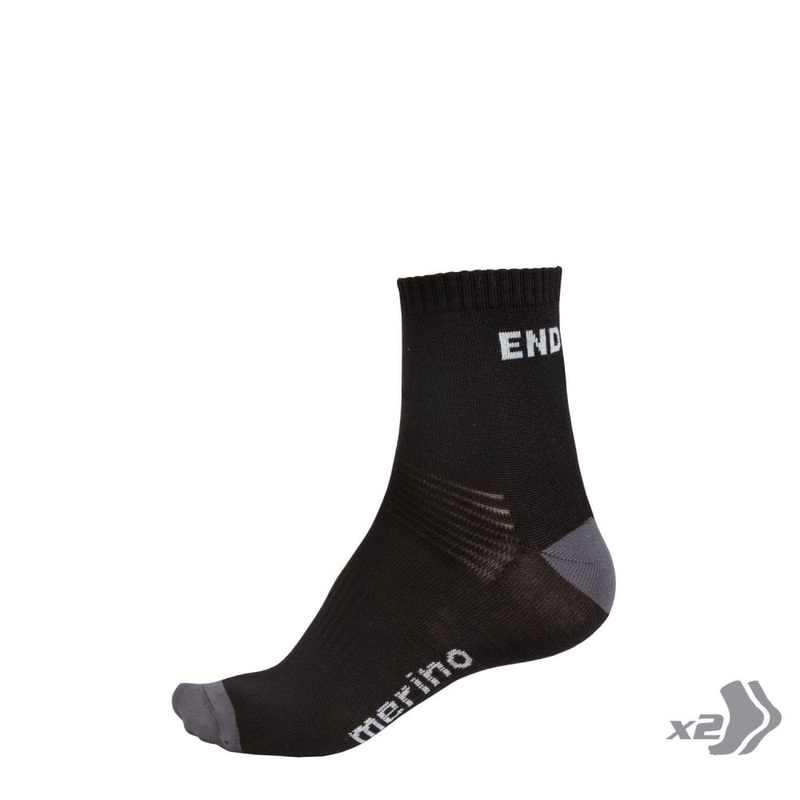 Endura BaaBaa Merino Sock (Twin Pack) Black S