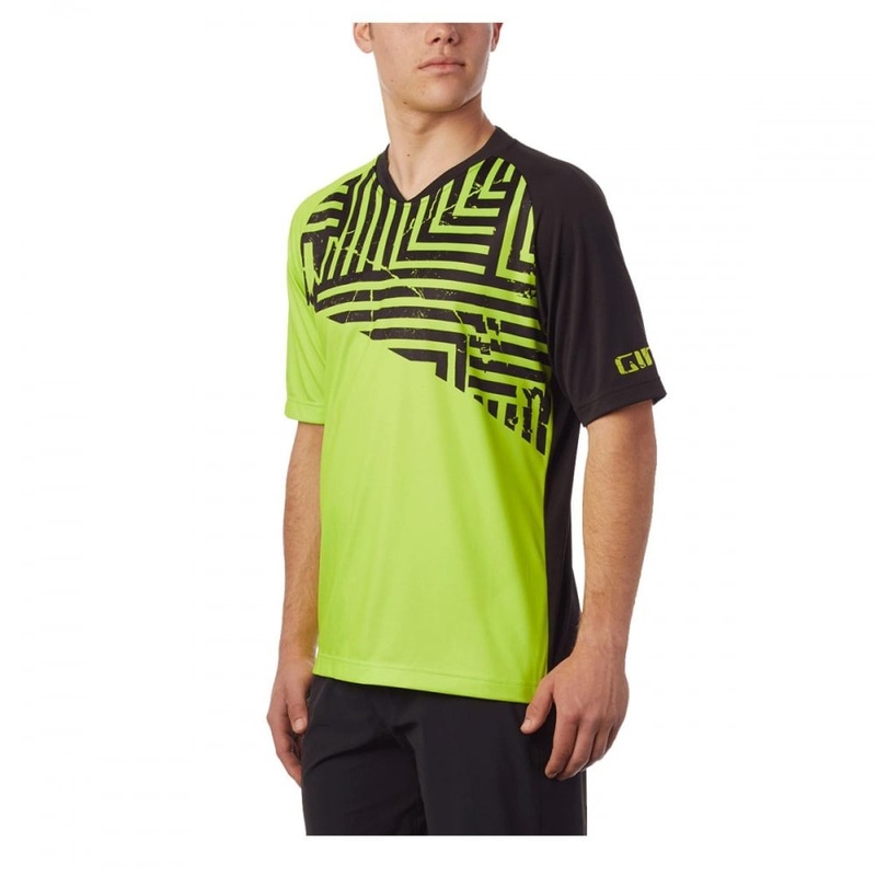Giro Roust Short Sleeve MTB Jersey Lime Distressed S