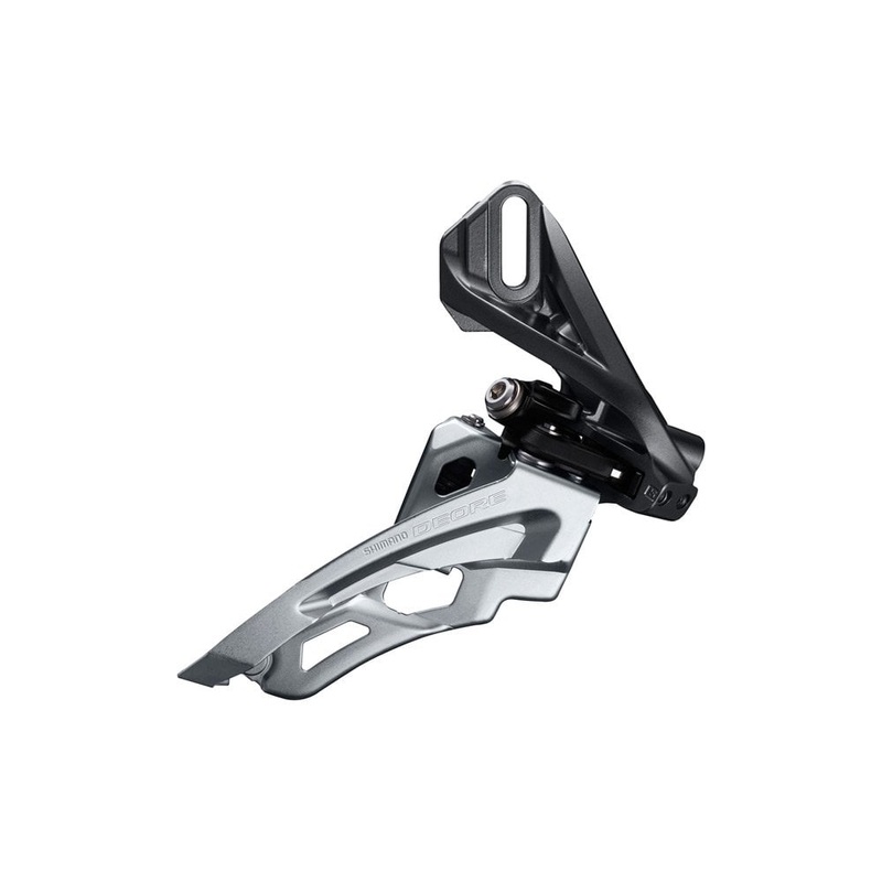 Shimano Deore M6000 10 Speed Triple Front Mech Black Triple Mid Clamp - Side Swing - Front Pull