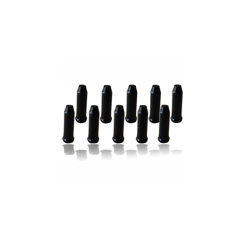 M-Part Cable end caps - black x10 Pack of 10