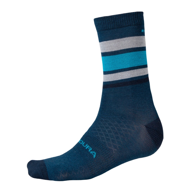 Endura BaaBaa Merino Stripe Sock Blueberry S-M