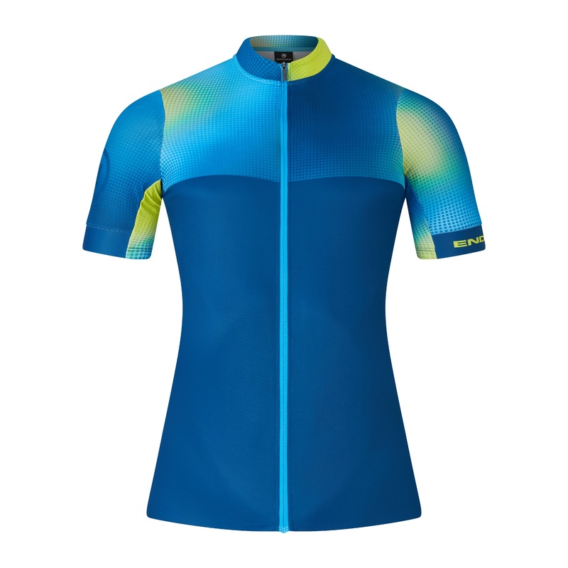 Endura Bitmap Block FS260 Print S/S Jersey Barra Blue XL