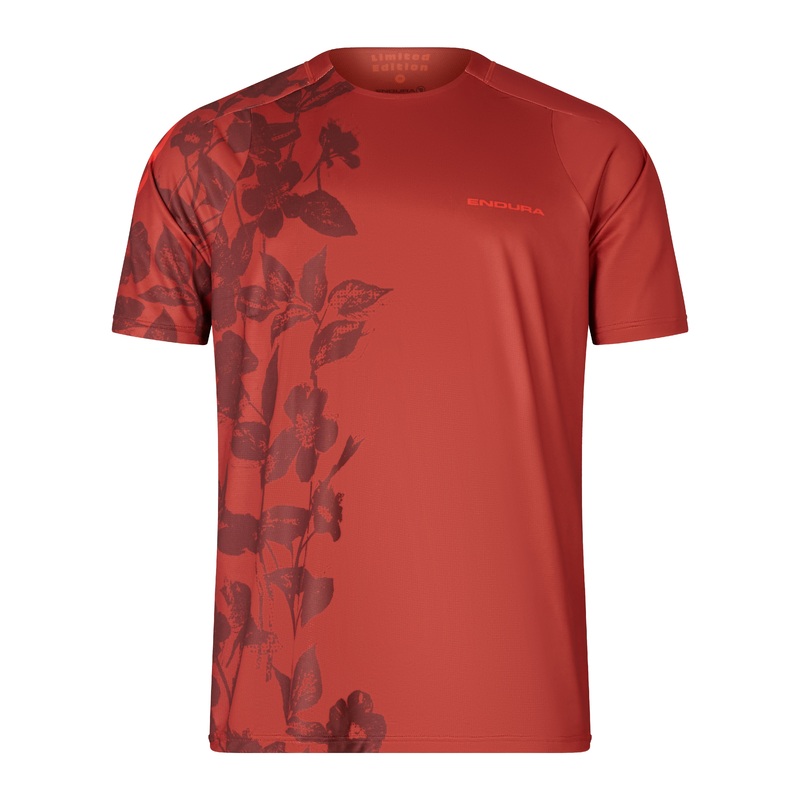 Endura Botanic Ltd Printed S/S Tee Brick Red XXL