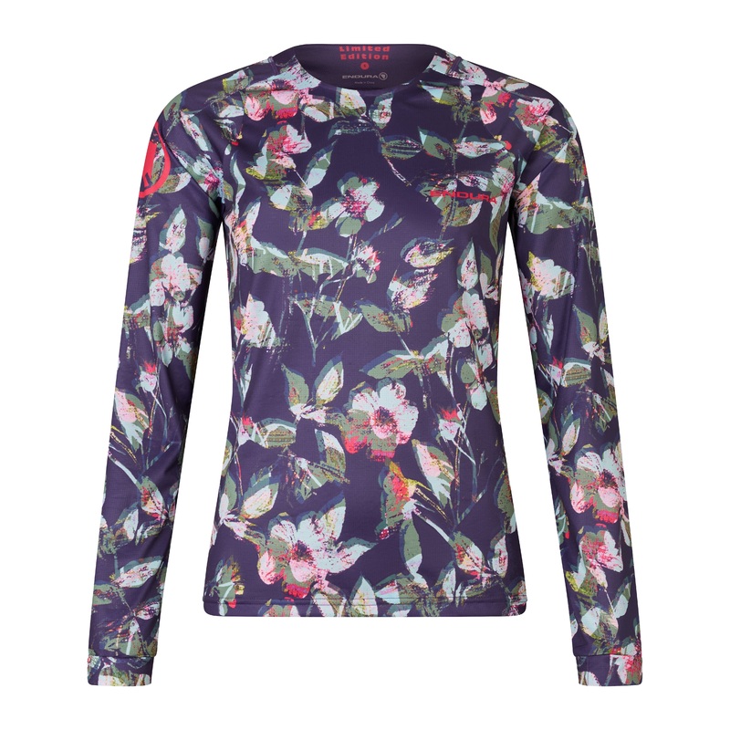 Endura Floral Women's Ltd Printed L/S Tee Bramble M