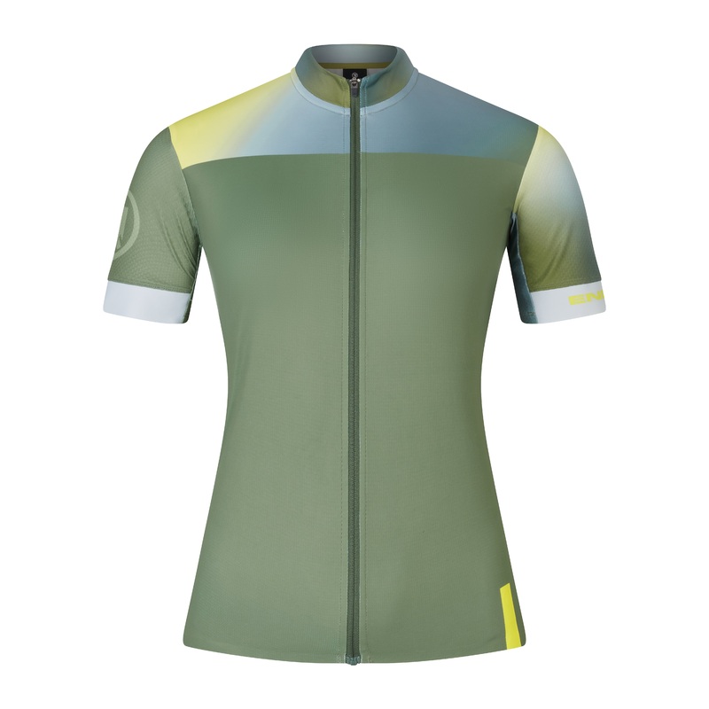 Endura Gradient Block Women's FS260 Print S/S Jersey Machair Green L