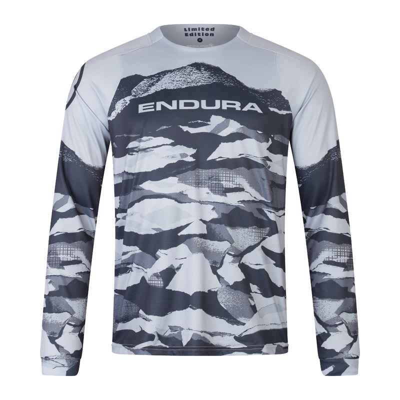 Endura Mountain Camo Ltd Printed L/S Tee Black XXL