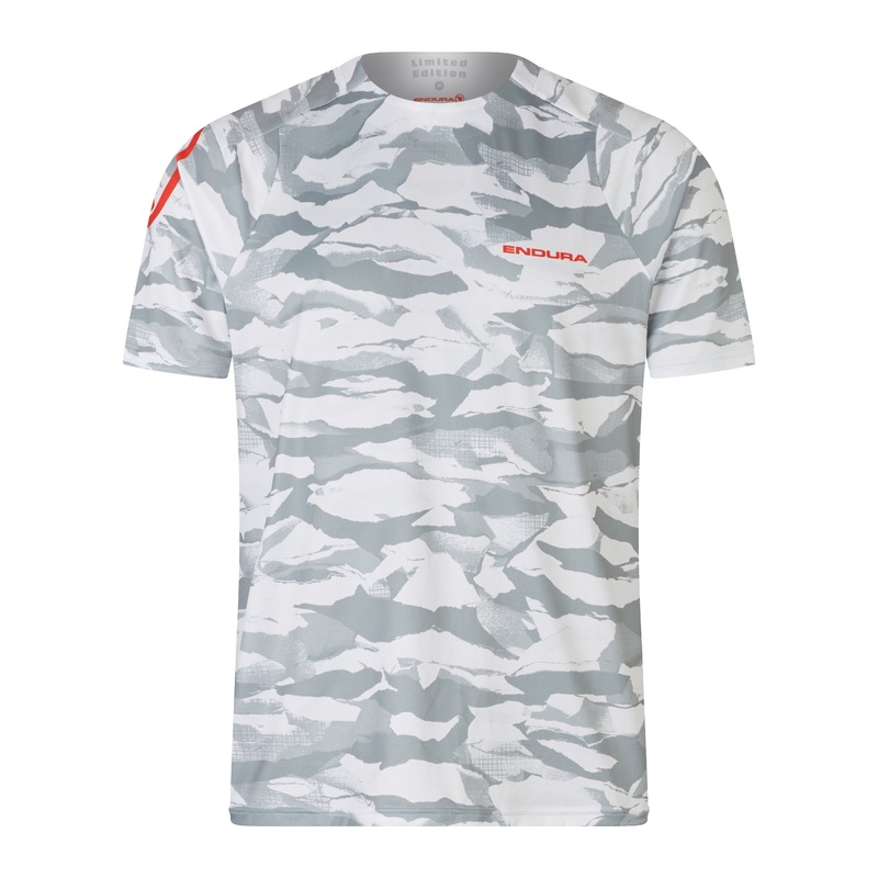 Endura Mountain Camo Ltd Printed S/S Tee Haar Grey S
