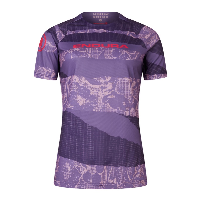 Endura Patchwork Women's Ltd Printed S/S Tee Bramble XXL