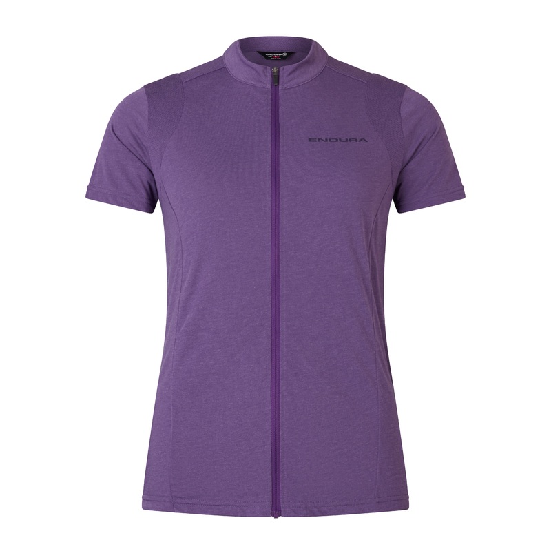 Endura Women's Loop S/S Zipped Jersey Heather XL